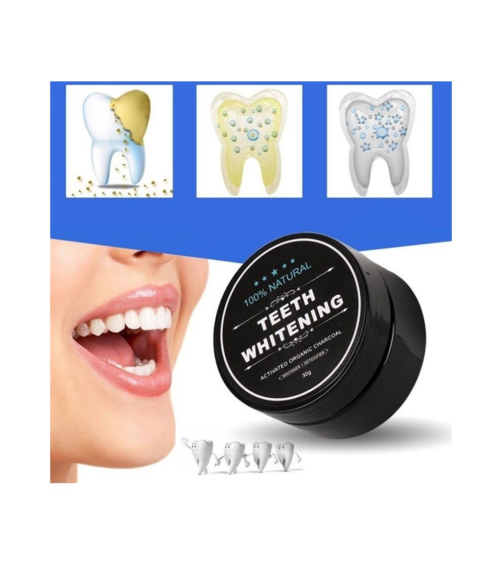 Poudre de Charbon pour  Blanchiment pour dent  Blanche et  Brillance - Charcoal Teeth Whitening, best - seller 2021