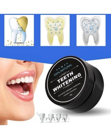 Poudre de Charbon pour  Blanchiment pour dent  Blanche et  Brillance - Charcoal Teeth Whitening, best - seller 2021