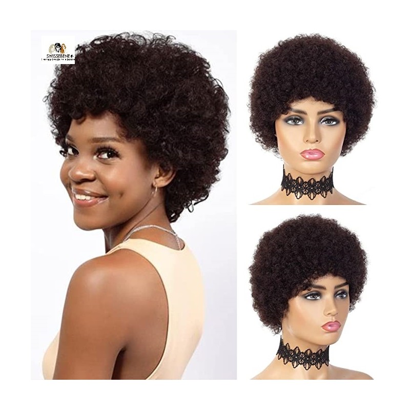 Perruque Afro 100% Humain effet naturel virgin hair