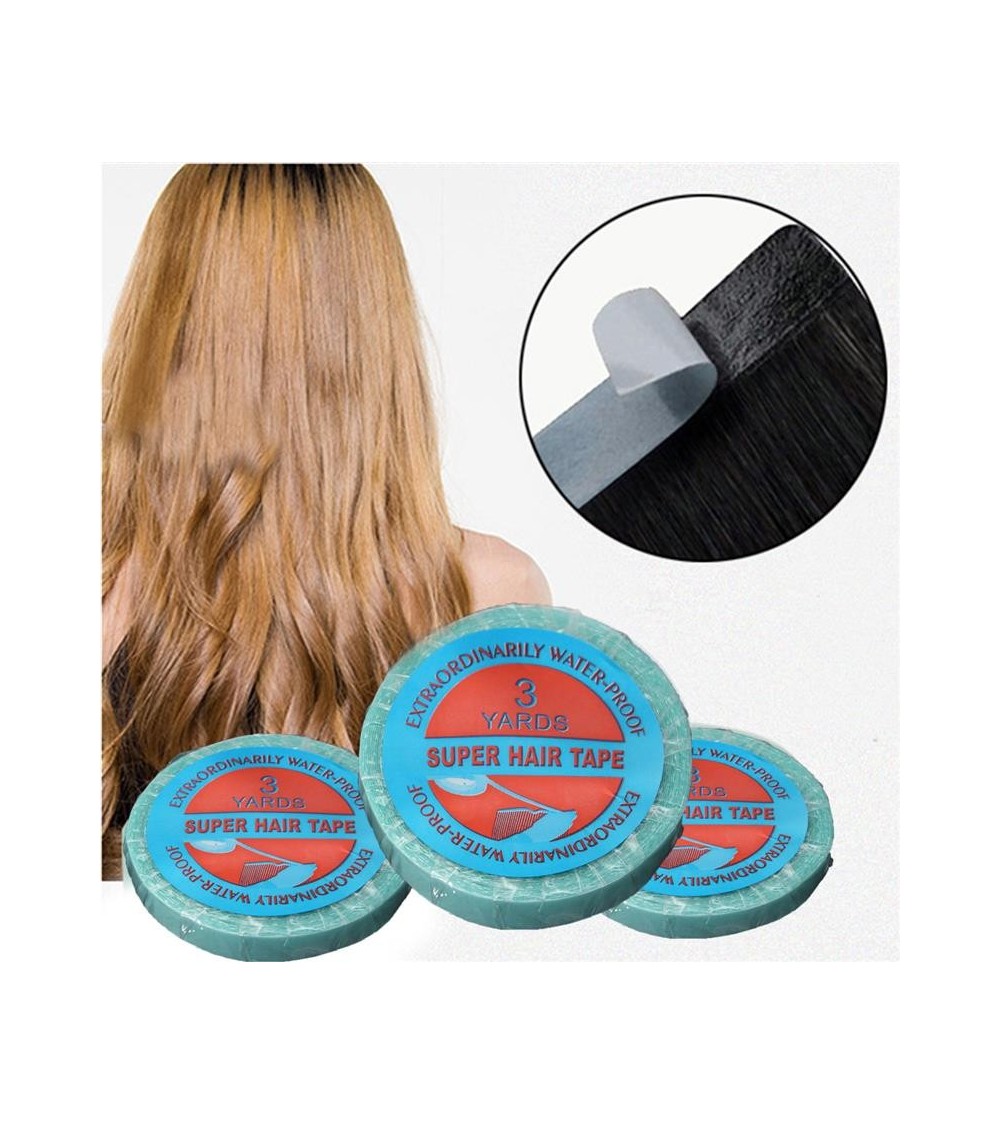 Rubans adhésifs double face Lace Front Support Tapes 1cm3 Yards Ruban  imperméable à l'eau pour perruques, toupies, pièces de cheveux, extension  de cheveux